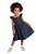 Vestido Infantil Jeans com Recortes Marias - Imagem 1
