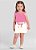 Conjunto Infantil Menina: Blusa Cropped e Shorts Clochard - Imagem 1