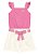 Conjunto Infantil Menina: Blusa Cropped e Shorts Clochard - Imagem 2