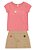 Conjunto Infantil Menina: Blusa e Shorts Saia Floral - Imagem 4