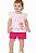 Conjunto Menina: Blusa Bata com Glitter e Shorts - Imagem 1