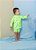 Conjunto Infantil em Malha UV Neon: Blusa e Sunga - Imagem 2