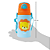 Garrafinha de Alumínio Animal Fun com Canudo (400ml) - Imagem 8