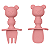 Kit de Talheres Bolinha de Silicone Ursinho Buba - Imagem 2