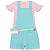 Conjunto Infantil Menina: Jardineira Moletinho e Blusa Meia Malha - Imagem 3