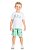 Conjunto Infantil Menino: Camiseta Meia Malha e Bermuda Moletinho - Imagem 1