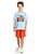 Conjunto Infantil Menino: Camiseta Meia Malha e Bermuda Moletinho - Imagem 1
