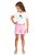 Conjunto Infantil Menina: Blusa Meia Malha e Short Gorgurão - Imagem 1