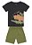 Conjunto Infantil Menino: Camiseta Bichinhos e Bermuda Moletinho Lisa - Imagem 2