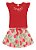 Conjunto Infantil Menina: Blusa Babado Bordada e Saia Shorts Estampada - Imagem 2