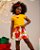 Conjunto Infantil Menina: Blusa Baby Look Lettuce Hem e Shorts Saia Godê Frutinhas - Imagem 4