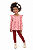 Conjunto Infantil Blusa Ribana com Babado e Legging Felpada - Imagem 1