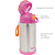Garrafa Térmica Infantil Buba Gumy Rosa com Canudo de Silicone 400ml - Imagem 7