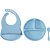 Kit Refeição Bebê em Silicone Buba – Babador, Prato com Ventosa e Colher - Imagem 1