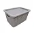 Caixa organizadora Rattan com tampa, Cinza, 5L, OR26-05, São Bernardo - Imagem 1