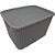 Caixa organizadora Rattan com tampa, Cinza, 20L, OR29-05 - Imagem 1