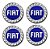 Jogo Emblema Resinado Fiat Azul Roda Calota Centro 48mm - Imagem 1