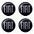 Jogo Emblema Fiat Preto P/calota Central Roda Esportiva 48mm - Imagem 1