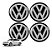 Jogo 4 Emblema Adesivo Calota Vw Gol G1 A G8 Resinado 48mm - Imagem 1