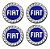 Jogo Emblema Resinado Fiat Azul Roda Calota Centro 65mm - Imagem 1