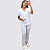 Pijama Clássico Gabardine Feminino Branco - Imagem 1