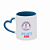 CANECA AZUL COM ALÇA CORAÇÃO - Imagem 1