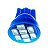 Lâmpada T10 8 leds AZUL CRISTAL Automotiva carro pingo w5w super LED 12v placa teto farolete - Imagem 1