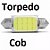 Torpedo Led Cob 39 mm Luz Teto porta luvas placa - Imagem 3