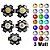 Leds 3w CIANO 490 a 495 nm azul gelo com dissipador ESTRELA - Imagem 4