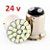 Lâmpada 1 polo 22 leds 24v luz de ré freio ou pisca P21w 1156 24v Vermelha - Imagem 2