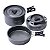 Conjunto Panela 2 Peças + Chaleira Camping Ultraleve Hawapi Preto - Imagem 1