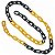 METRO DE CORRENTE PLÁSTICA ZEBRADA (PRETO/AMARELO) ELO GRANDE JUNÇÃO S - MARCA PLASTCOR - COD 700.00098 - Imagem 1