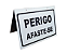 PLACA CAVELETE - PERIGO AFASTE-SE - MARCA PLASTCOR - Imagem 1