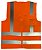 COLETE REFLETIVO - 1 BOLSO COM ZIPER LARANJA FLUORESCENTE – MARCA VOLK - Imagem 1