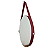 Espelho Decorativo Redondo  50 cm    COR  VERMELHO EXCLUSIVO - Imagem 1