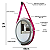 Espelho Decorativo Redondo 60 cm LED ROSA  EXCLUSIVO - Imagem 5