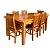 Conjunto de Jantar Rústico Mesa Mineira com 6 cadeiras em Madeira Maciça de Demolição - Imagem 1