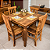 Conjunto de Jantar Rústico Mesa Mineira com 4 Cadeiras em Madeira Maciça de Demolição - Imagem 1