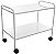 Mesa Auxiliar em Pintura Epóxi 90x50x80cm com Rodizio - Imagem 1