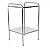 Mesa Auxiliar em Aço Inox 40x40x80cm com Ponteira - Imagem 1