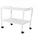 Mesa Auxiliar Pintura Epóxi 90x50x80cm com Rodizio e Varanda - Imagem 1