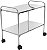Mesa Auxiliar 90 x 50 x 80 Inox com Rodízios - Imagem 1