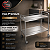 Mesa Auxiliar 90 x 50 x 80 Inox com Rodízios e Varanda - Imagem 1