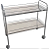 Mesa Auxiliar 90 x 50 x 80 Inox com Rodízios e Varanda - Imagem 1