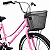 Bicicleta Aro 26 Milano Flora Rosa - Imagem 5