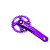 Pedivela Single Alumínio SWL Violeta - Imagem 1