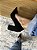 Scarpin Mavie Nobuck Preto salto 8cm - Imagem 4