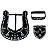 Conj Fivela e Ponteira Strass Paul Western - Imagem 1