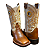 Texana DGO Botas Canela/Marfim Flex - Imagem 1