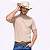 Camiseta Selff Western Masc Básica Bege - Imagem 1